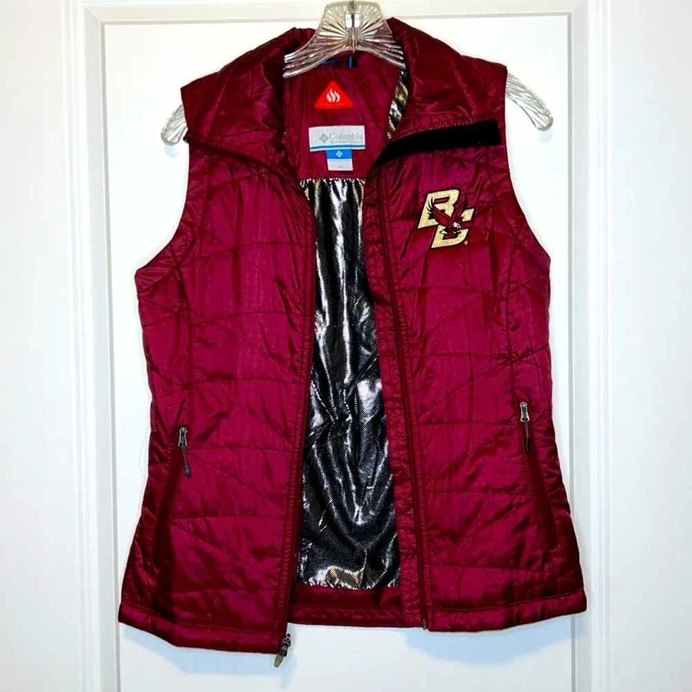 Columbia Women’s Boston College Omni-Heat Puffer Vest Great condition size XS - Picture 2 of 11